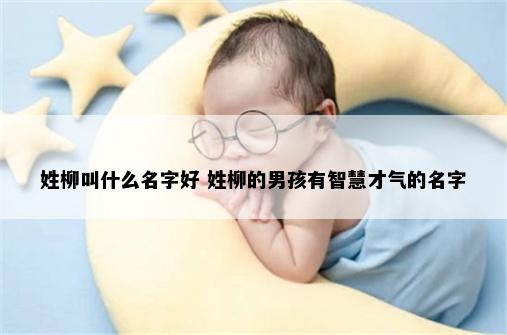 姓柳叫什么名字好 姓柳的男孩有智慧才气的名字
